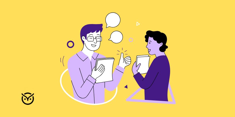illustration of giving feedback