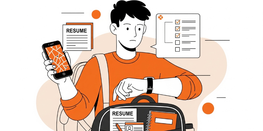 get the logistics right before interview