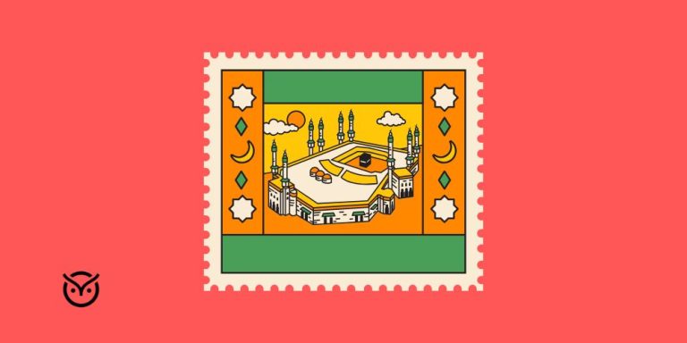 kaaba saudia post stamp