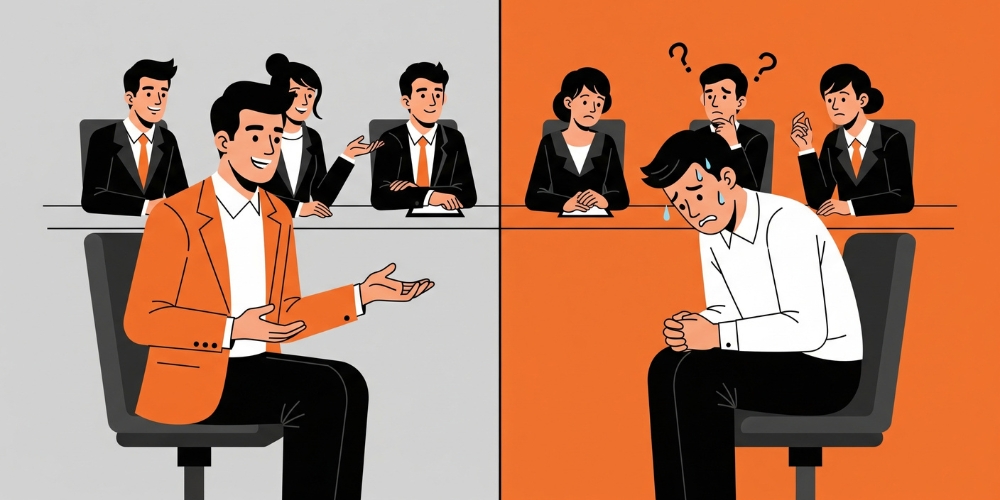 interview confidence vs interview confusion