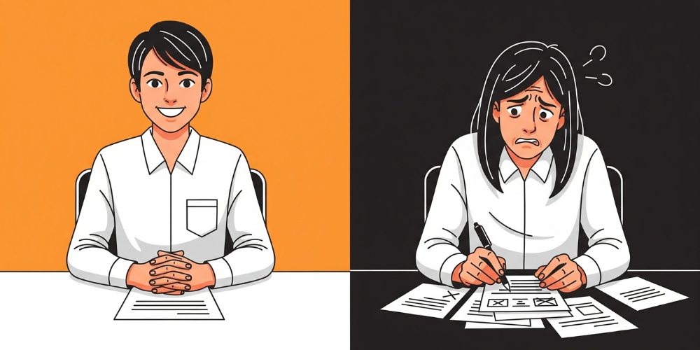 prepared vs unprepared interview candidate