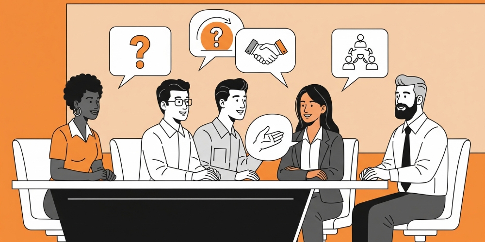 leadership skills questions in a meeting