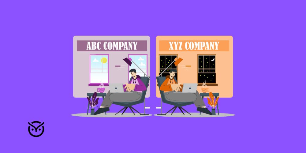illustration of man working two jobs