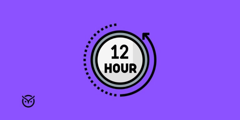illustration of 12 hours logo