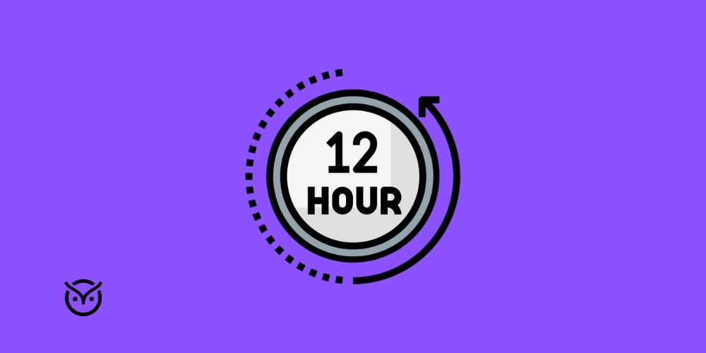 illustration of 12 hours logo