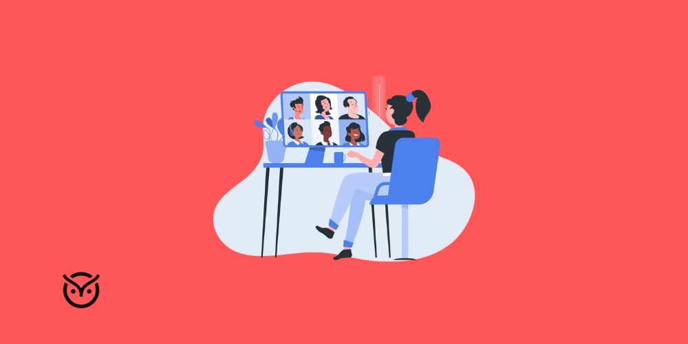 woman working remotely