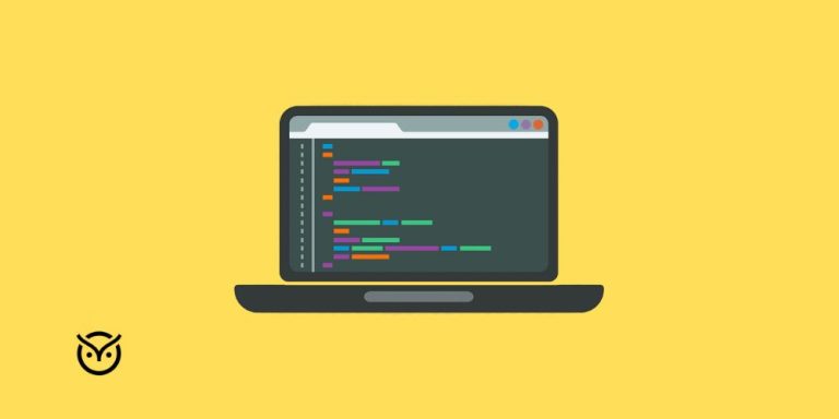 coding on laptop illustrated