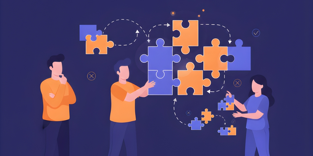 recruiters piecing puzzle pieces