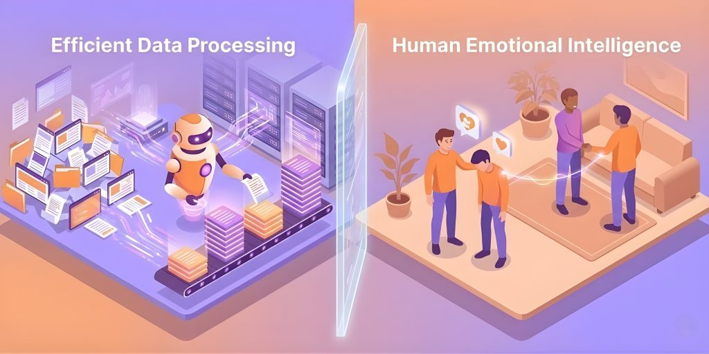 data processing vs human intelligence
