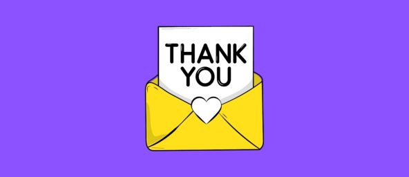 thank you email illustrated