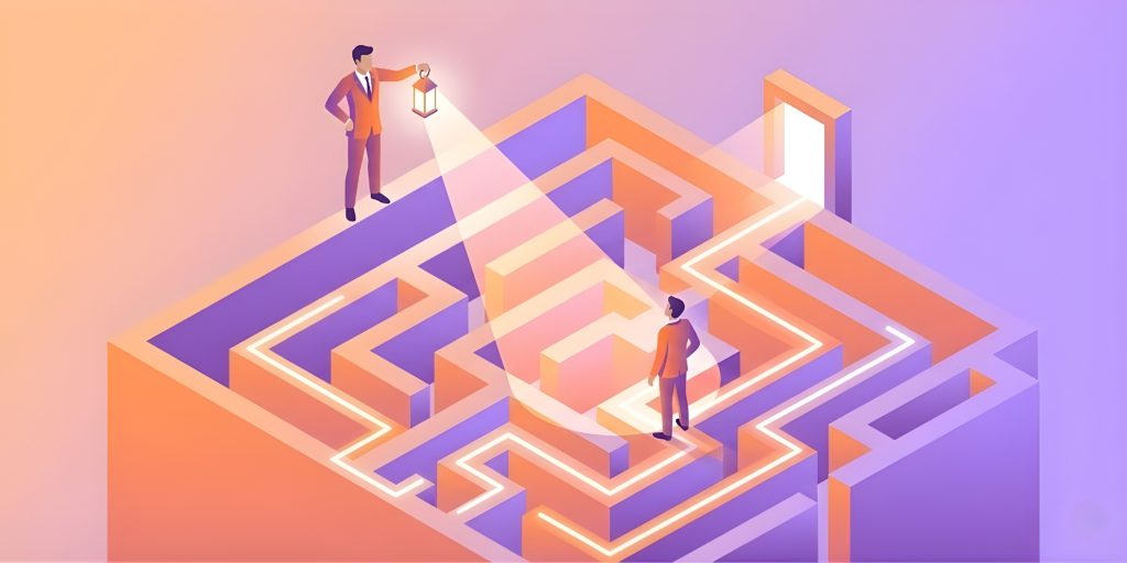 employee stuck in a maze