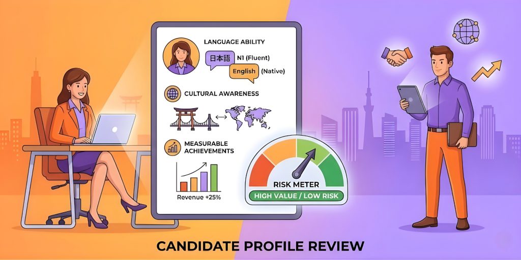 Recruiter Evaluating Foreign Talent