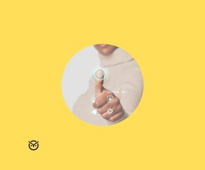 employee verifying thumb print