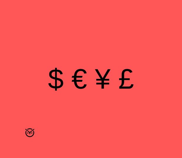 currency logos from major countries