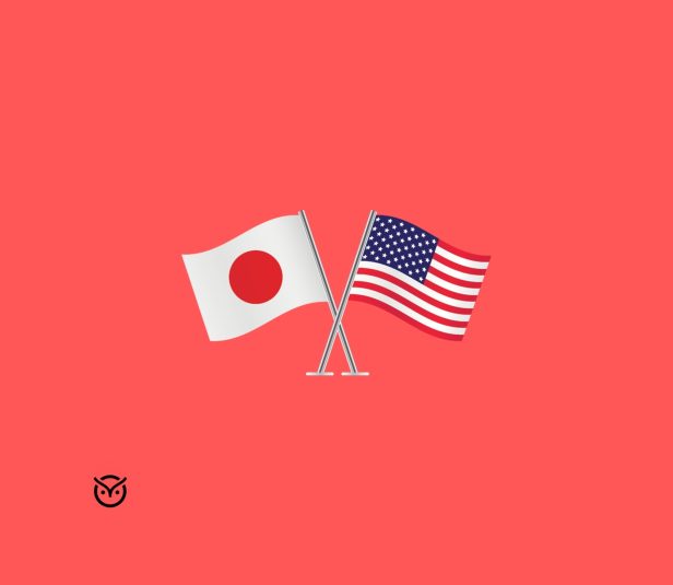 japan and american flag