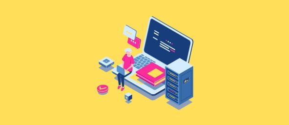 animated man working with AI