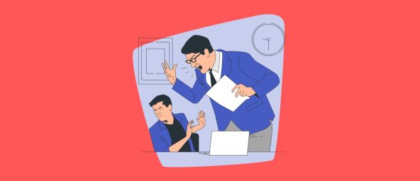 manager shouting at employee